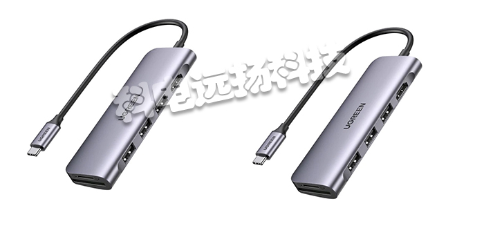綠聯(lián)集線(xiàn)器,加拿大集線(xiàn)器,6合1 4K HDMI USB C集線(xiàn)器,加拿大UGREEN